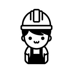 Construction worker avatar icon