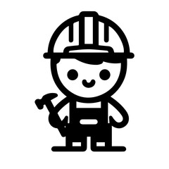 Construction worker avatar icon