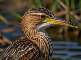 Close-Up of a Vibrant Heron Captured in Stunning Detail