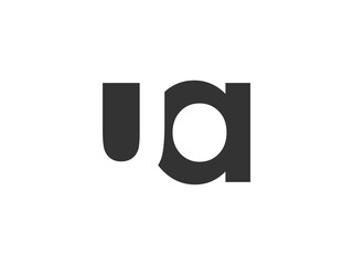 UA creative geometric initial based modern and minimal logo. Letter u a trendy fonts.