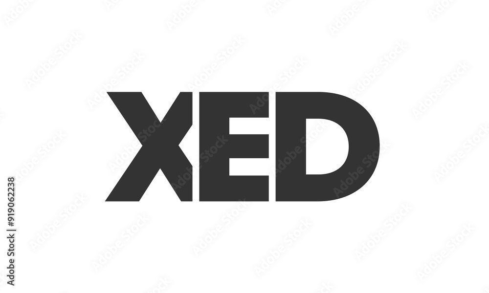 Poster xed logo design template with strong and modern bold text. initial based vector logotype featuring s