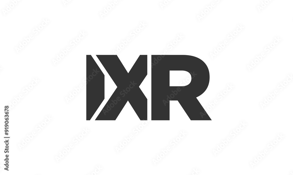Poster ixr logo design template with strong and modern bold text. initial based vector logotype featuring s