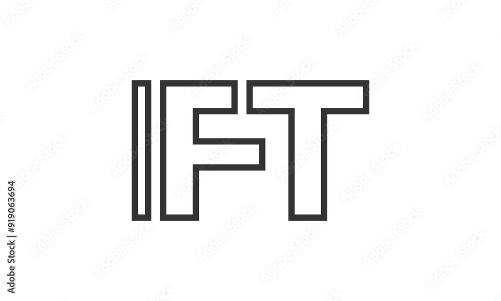 Fototapete ift logo design template with strong and modern bold text. initial based vector logotype featuring s