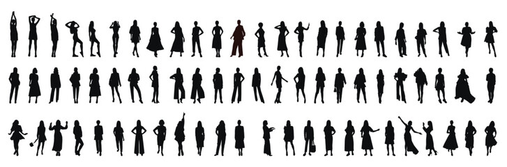 image female silhouettes woman female maiden lass lady girl