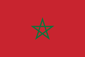 National Flag of Morocco. Morocco Flag.