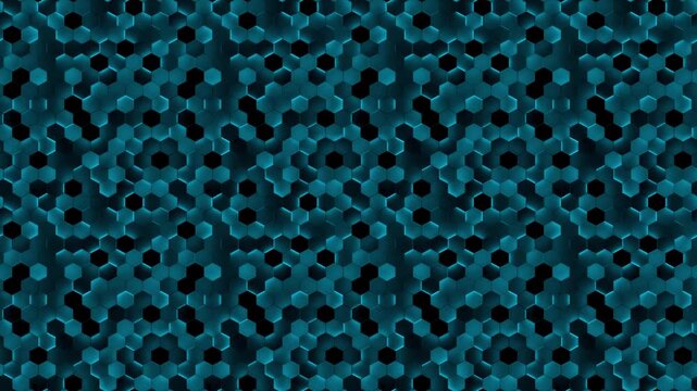 Hexagon texture abstract loop tile background .Looping and Tiling footage of hexagons
