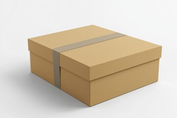 Fototapeta premium Paper Box Mockup A4 on isolated background created with Generative AI