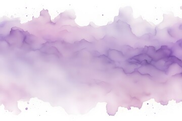 A gradient from pastel lavender to soft purple watercolor on white background, AI Generated