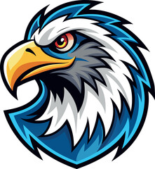 Eagle head mascot colorful concept