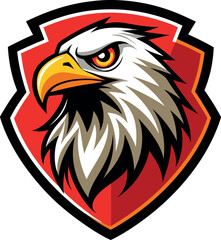 Eagle head mascot colorful concept