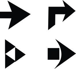 Arrows set of black icons. Arrow icon. Arrow vector collection. Arrow. Cursor. Modern simple arrows. Vector illustration isolated on white with transparent background.