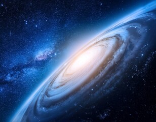 Obraz premium Galaxy in space, capturing the beauty of cosmic structures and celestial bodies.