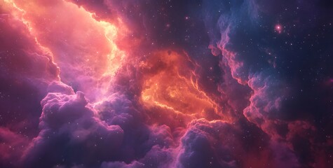 Fototapeta premium amazing nebula cloud, colorful fantasy space background, in the style of fantasy, in the style of space, in the style of fantasy