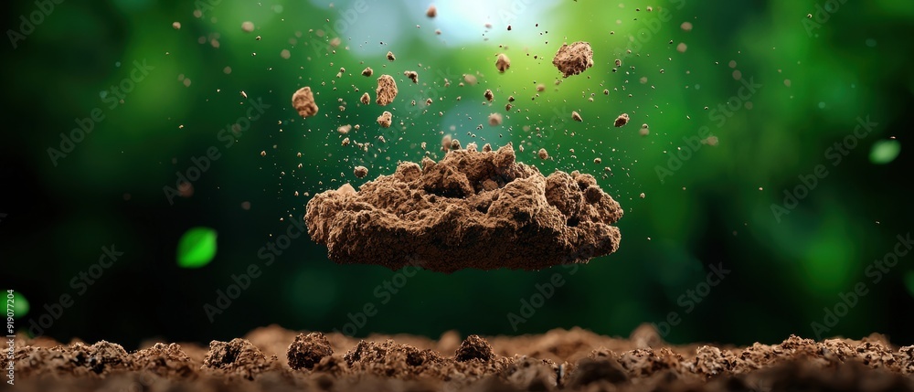 Poster futuristic environmental solutions - animation with copy space for text