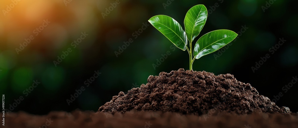 Poster futuristic animation of creative environmental solutions with copy space for text