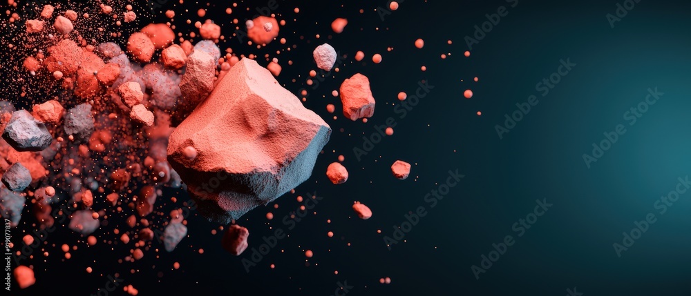 Aufkleber digital fusion: vibrant of merging physical and digital realms with copy space for text, grunge spla