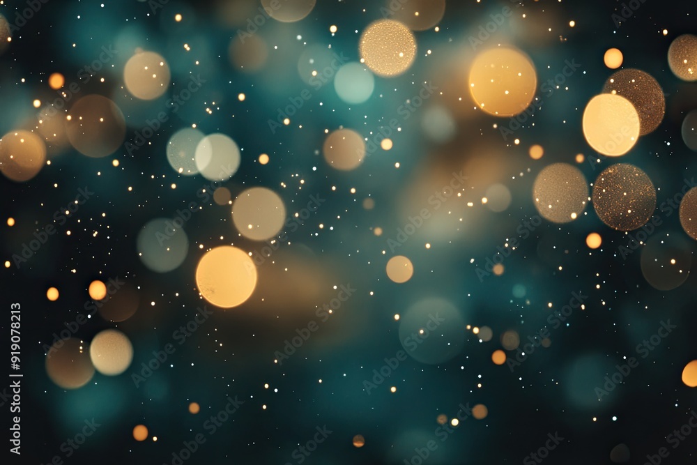 Poster abstract bokeh background with blurry lights. perfect for adding a festive, magical touch to your de