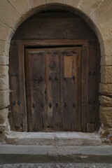 old wooden door in town