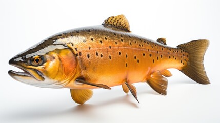 Atlantic salmon fish isolated on transparent background.  