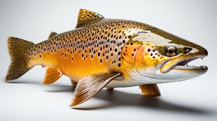 Atlantic salmon fish isolated on transparent background. 