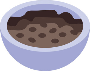 Full bowl of chocolate chips with melted chocolate is overflowing, showing how delicious and tempting it is