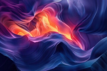 Obraz premium A 3D rendered artwork of Antelope Canyon