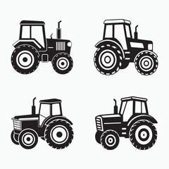 Tractor isolated on white background
