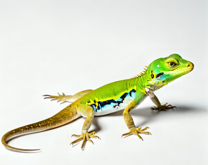 Fototapeta premium Geko on white