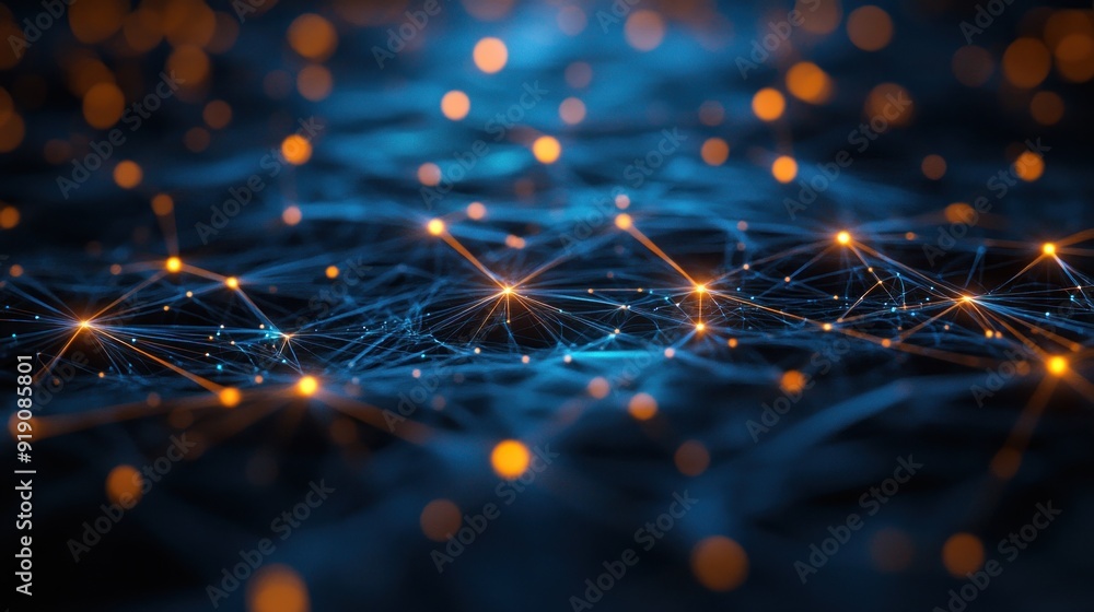 Poster abstract network connection visualization