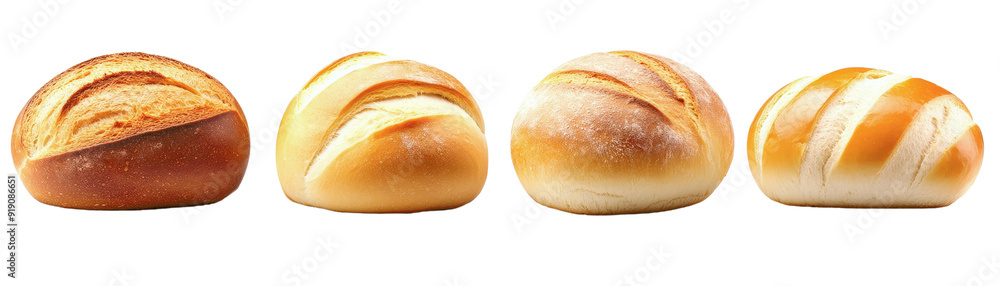 Poster four different types of bread are shown in a row