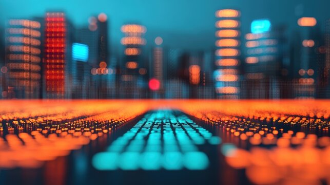 Digital Urban Policy Debates in Futuristic Economic Forums with Copy Space, High Detail 8K Image for Text Overlay