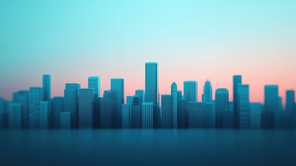 Fototapeta premium Futuristic Urban Economic Integration on Digital Platforms with Copy Space for Text in 8K High Detail Resolution