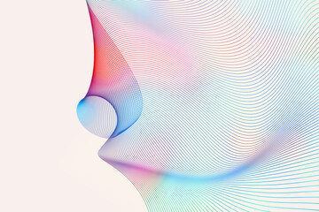 An abstract background with a smooth wave flow depicted in a gradient grid from blue to pink, showcasing a blend of technology and artistic design