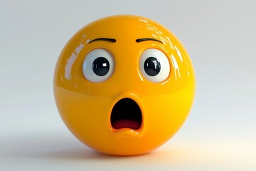 Fototapeta premium shocked face emoji 