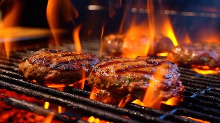 Juicy Burgers on the Grill