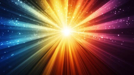 Fototapeta premium Abstract Background with Radiating Light and Glowing Particles