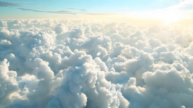 Aerial View Of Afternoon Clouds Footage 4K