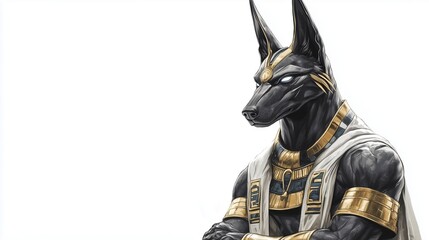 Illustration of Anubis on a white background