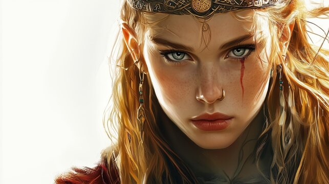 Illustration of Freya on a white background