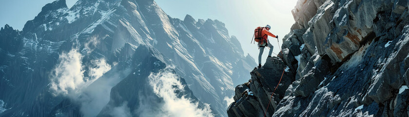 Mountain climbing challenges adventurers to conquer majestic peaks