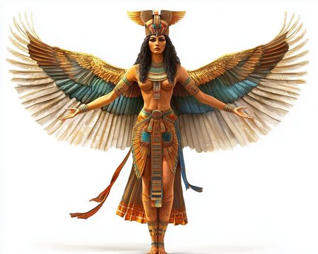 Illustration of Isis on a white background