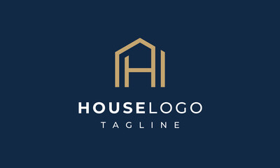 Modern Minimalist Vector Letter H House Logo Design for Construction Company and Real Estate