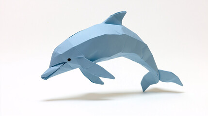 Obraz premium a dolphin made of paper