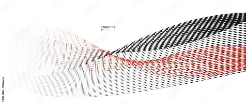Poster smooth and relaxing shape vector abstract background with wave of flowing particles, curve lines of 
