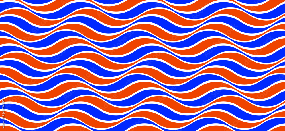 Poster wavy lines water seamless pattern vector, 3d dimensional endless background wallpaper design image, 