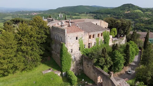 Kennesaw State University's permanent international education site is in Montepulciano Tuscany, Italy - aerial parallax