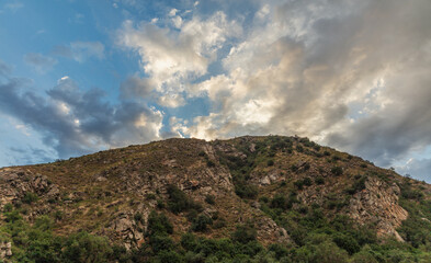 clouds over the mountains