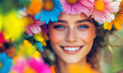 Embrace the joy of life in every shade! This vibrant look is all about confidence and happiness. Let your style speak volumes and brighten up your day, background