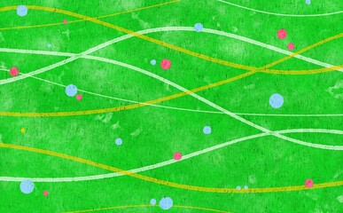 お祭り屋台の水風船をイメージした背景素材_緑