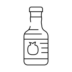 molasses pomegranate line icon vector. molasses pomegranate sign. isolated contour symbol black illustration